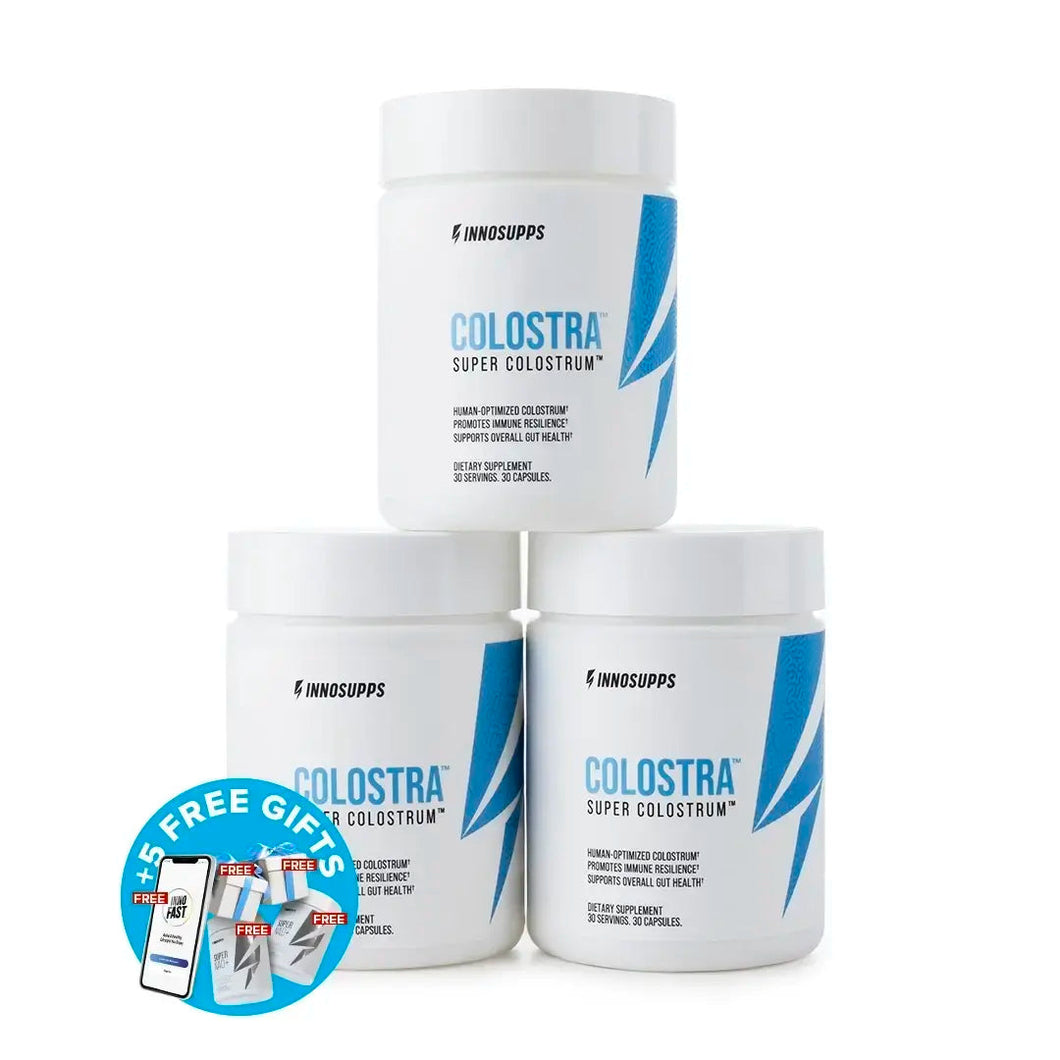 3 BOTTLES OF COLOSTRA™ + 5 FREE ITEMS