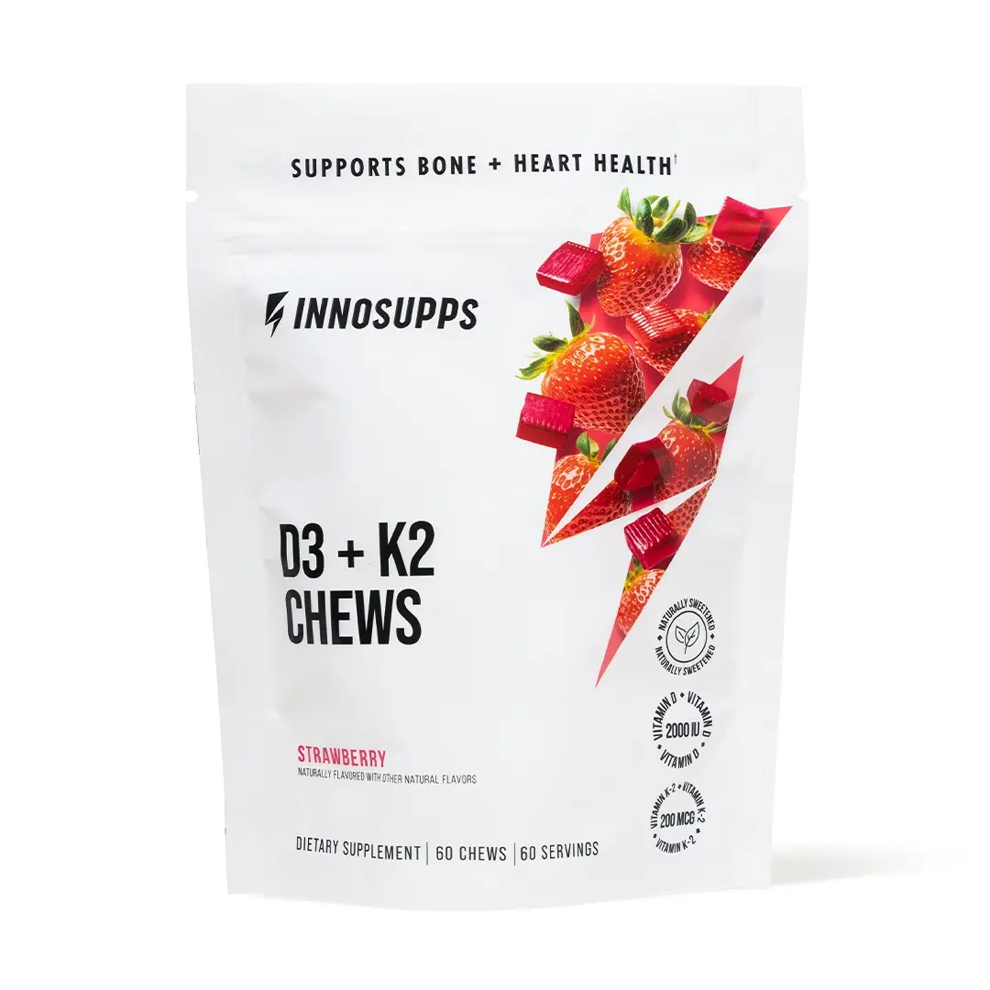 Inno Supps Strawberry D3 + K2 Chews pouch.