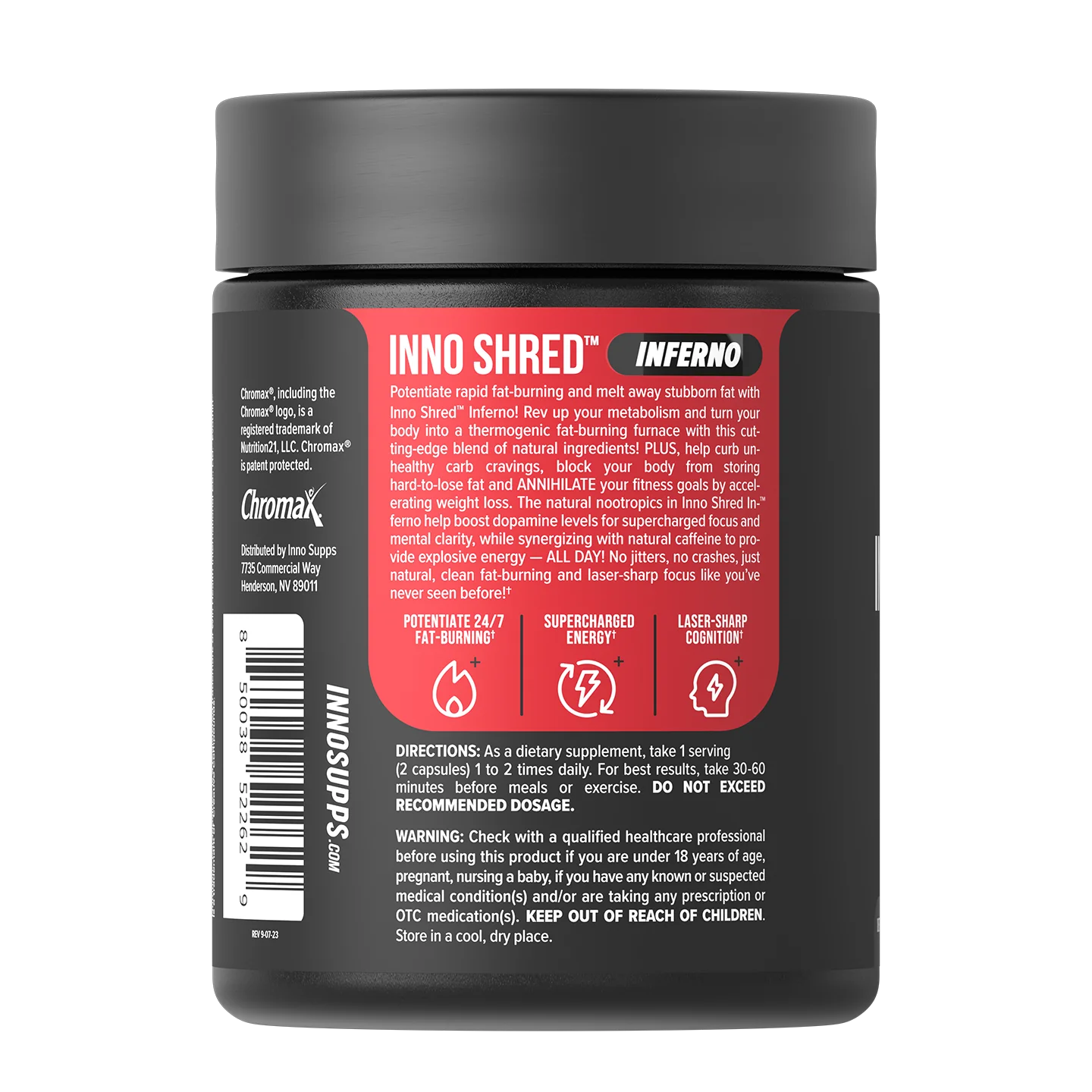 Inno Shred by Inno Supps - Burn Fat, Weight Loss Support, 60 Capsules
