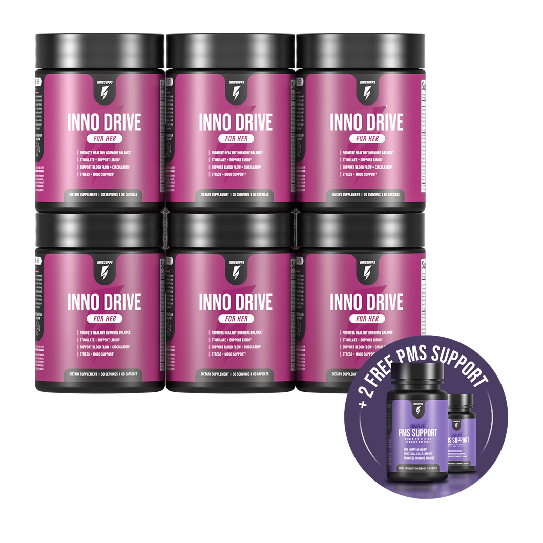 6 Bottles of Inno Drive: For Her + 2 FREE PMS Support
