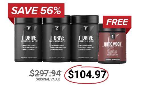 Special Offer 3 Bottles of T-Drive + 1 FREE Nitro Wood