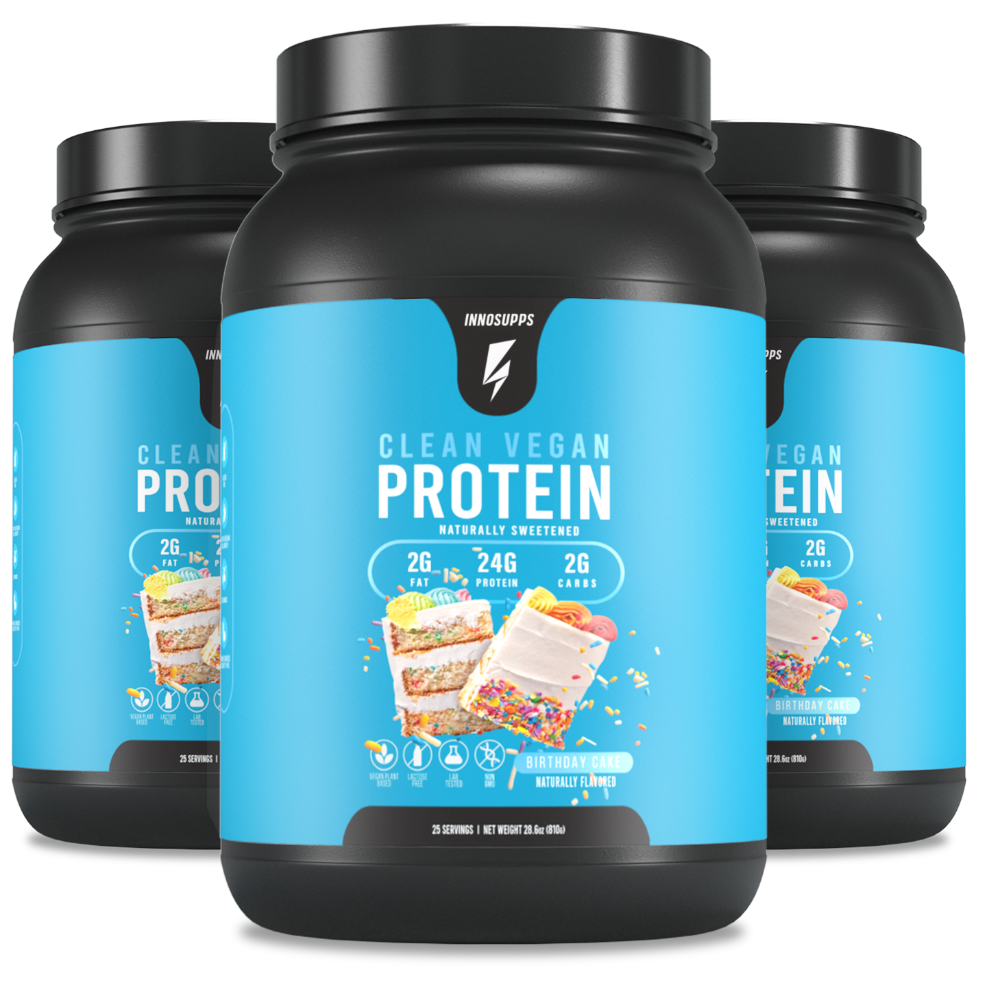 3 Tubs of Clean Vegan Protein