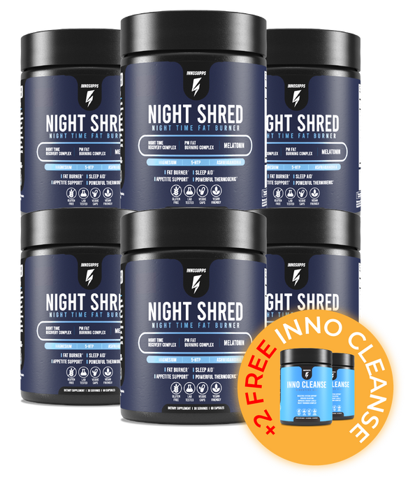 6 Bottles of Night Shred + 2 Free Inno Cleanse