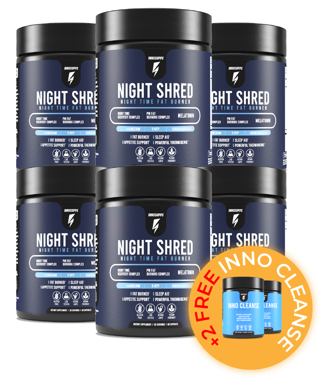 6 Bottles of Night Shred + 2 Free Inno Cleanse