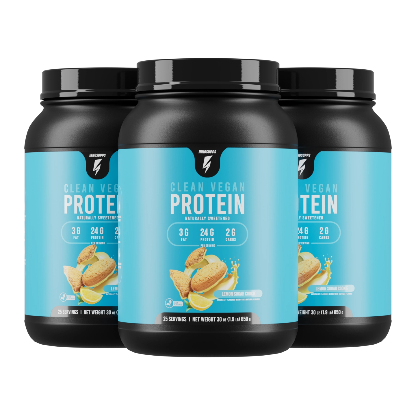 3 Bottles of Clean Vegan Protein