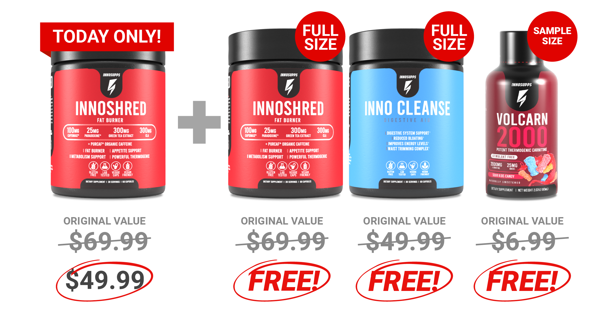 2 Bottles of Inno Shred + Inno Cleanse Special Offer