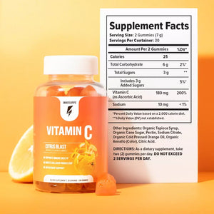 Vitamin C Gummies Supplement Facts