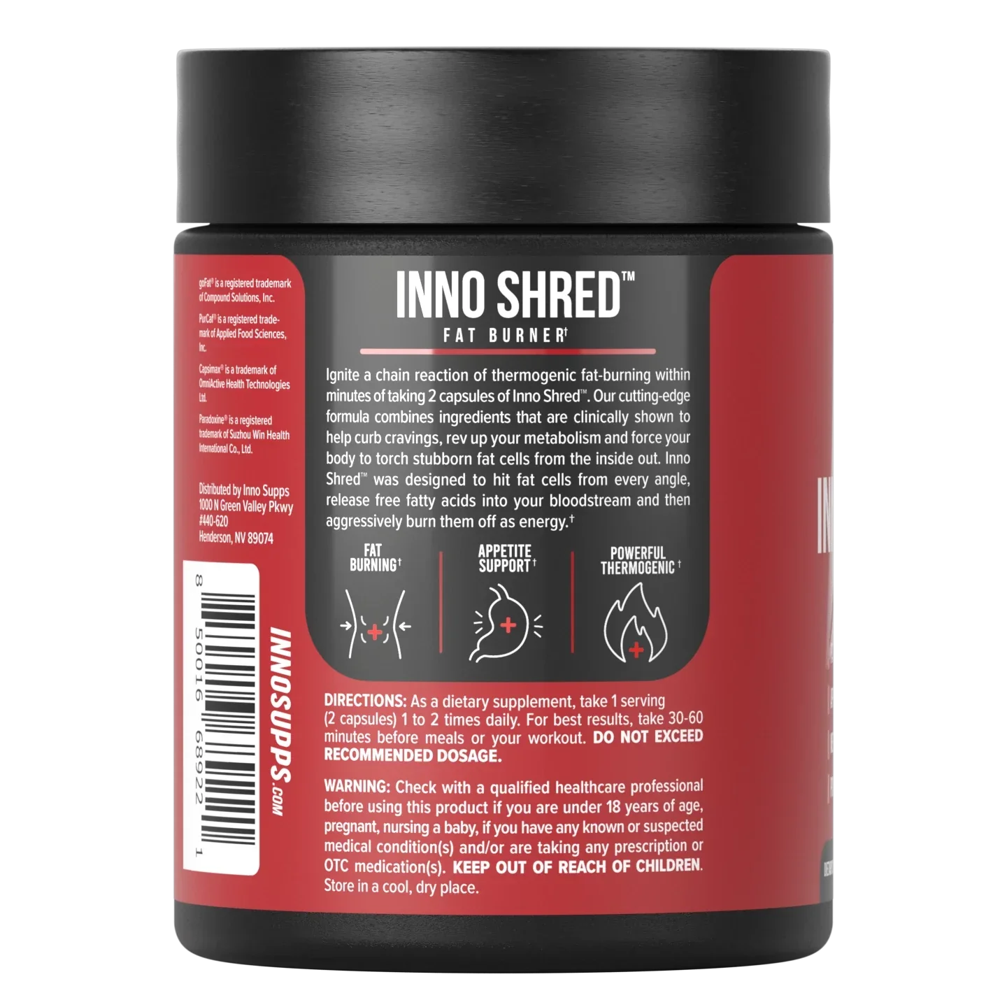 Inno Shred by Inno Supps - Burn Fat, Weight Loss Support, 60 Capsules