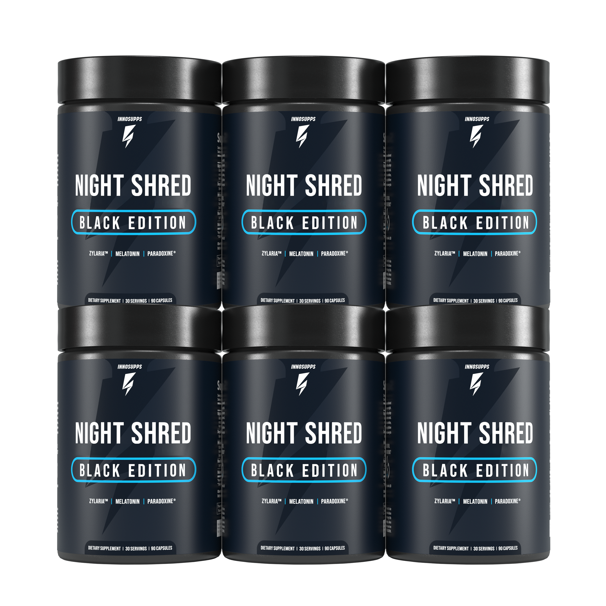 6 Bottles of Night Shred Black